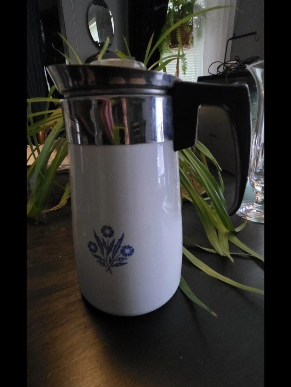 Blue Cornflower Corningware Coffee Carafe Percolator 9 Cup